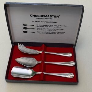 Cheesemaster Sheffield England Cheese Serving Set – 3 Piece w/ Case